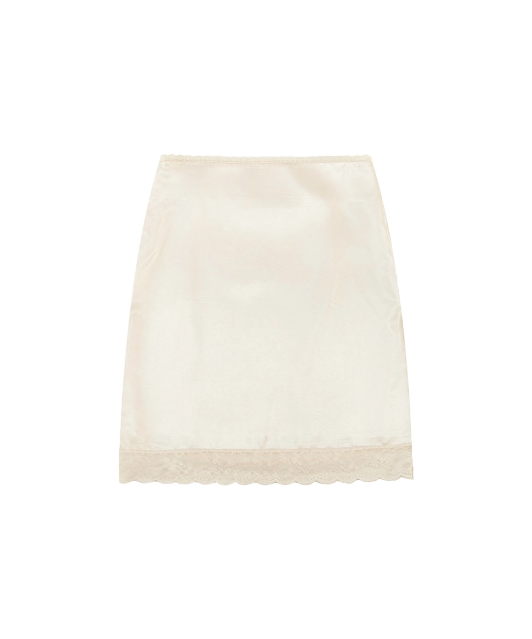 반원 아뜰리에 P3314 새틴 레이스 미디 스커트_Ivory 상품 이미지 1