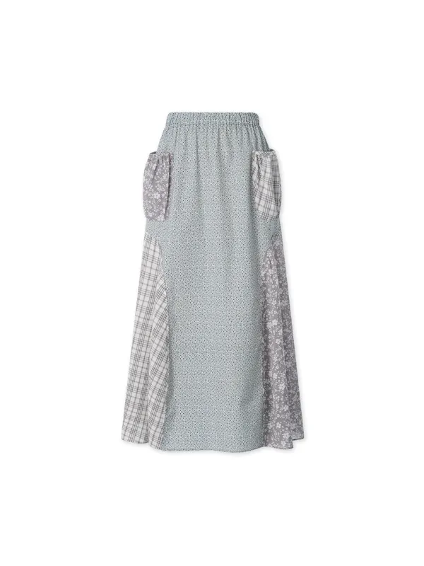 ✲2ND MANTIS POCKET LONG SKIRT SKY