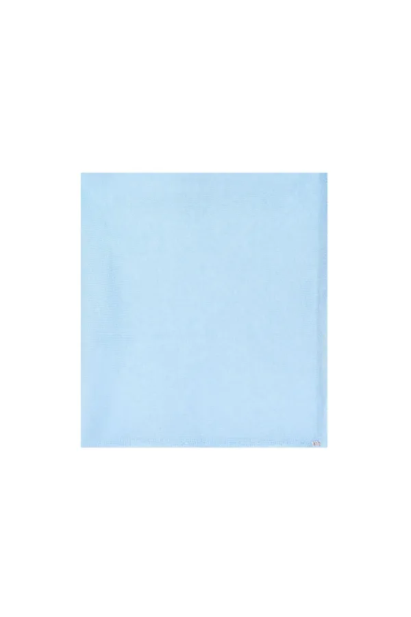 SHEER LINEN KNIT SHAWL (LIGHT BLUE)