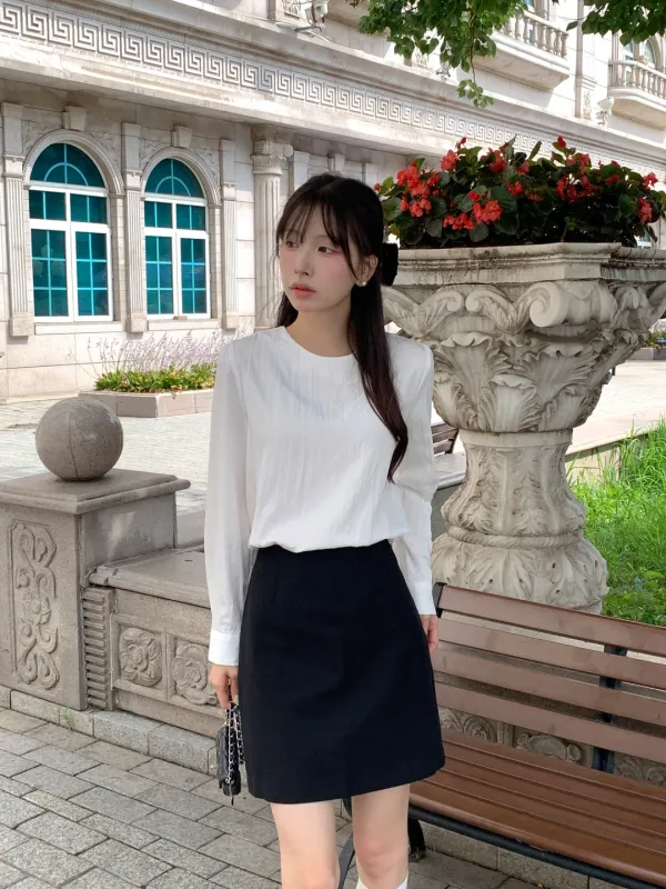 포엘 소프트 블라우스[WHITE]*오늘 출발