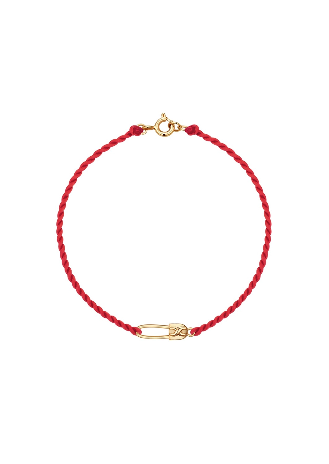 에스실 [G] Safety Pin Silk Bracelet_Red 상품 이미지 1