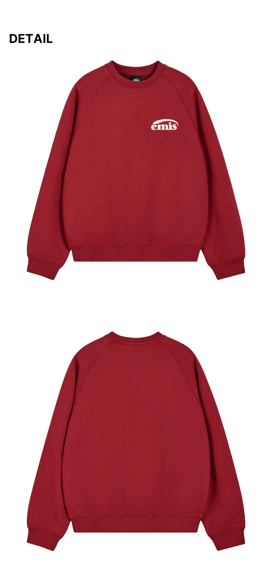 이미스 BOUCLE LOGO RAGLAN SWEATSHIRT-RED 상품 이미지 1