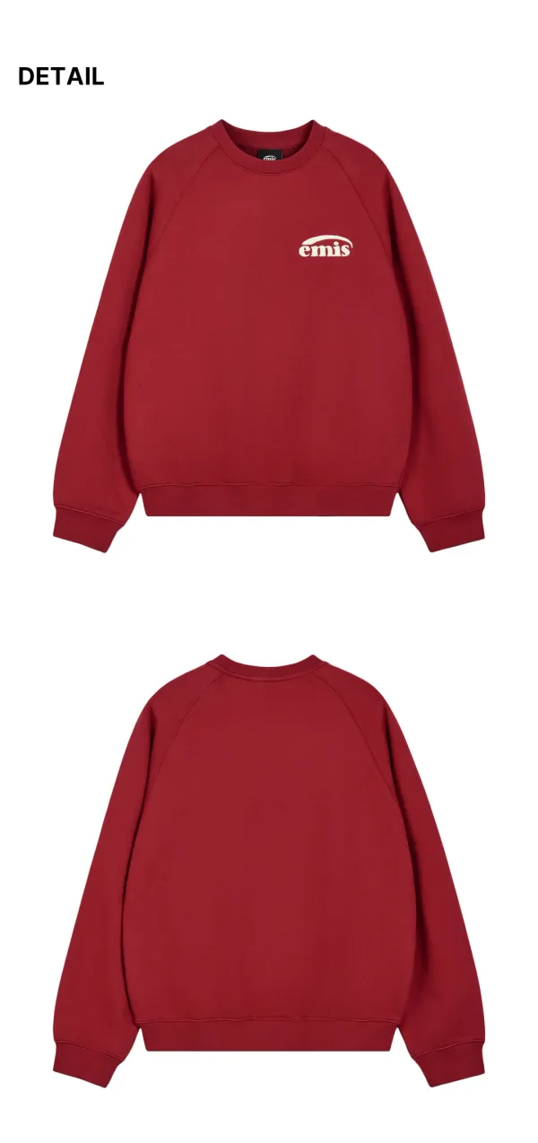 BOUCLE LOGO RAGLAN SWEATSHIRT-RED