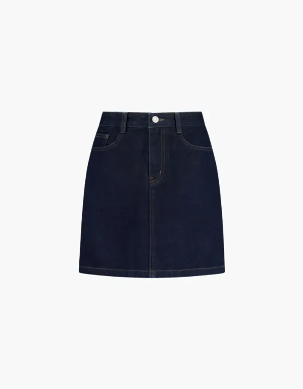 standard denim mini skirt - indigo