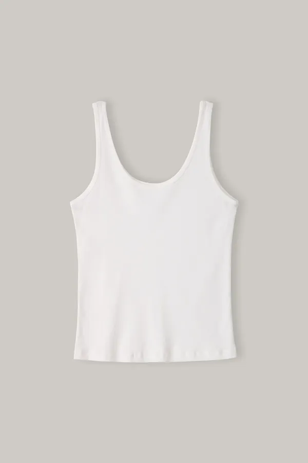 Deep Round Sleeveless (Ivory)