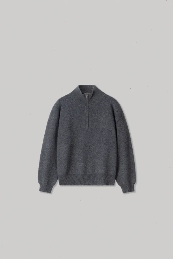 40592_Baby Alpaca Blend Half-Zip Knit [DYSEDEND]