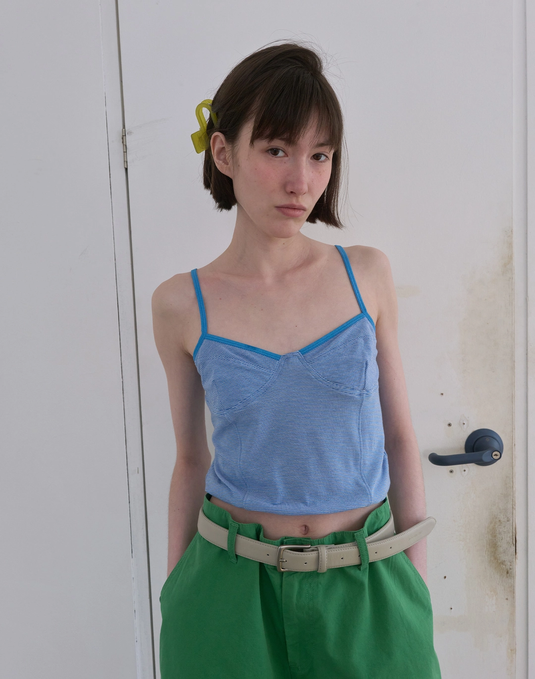 노컨텐츠 344. Stripe Camisole _ Blue 상품 이미지 1