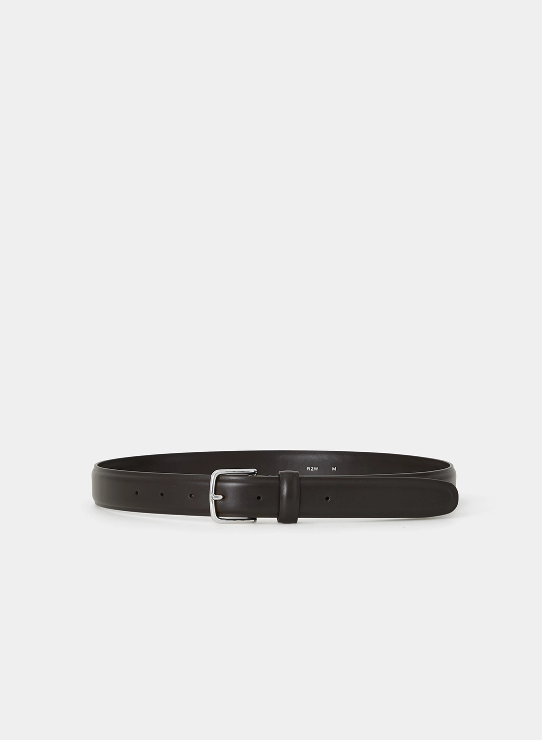 알투더블유 31 Round square leather belt - Deep brown(Silver) 상품 이미지 2