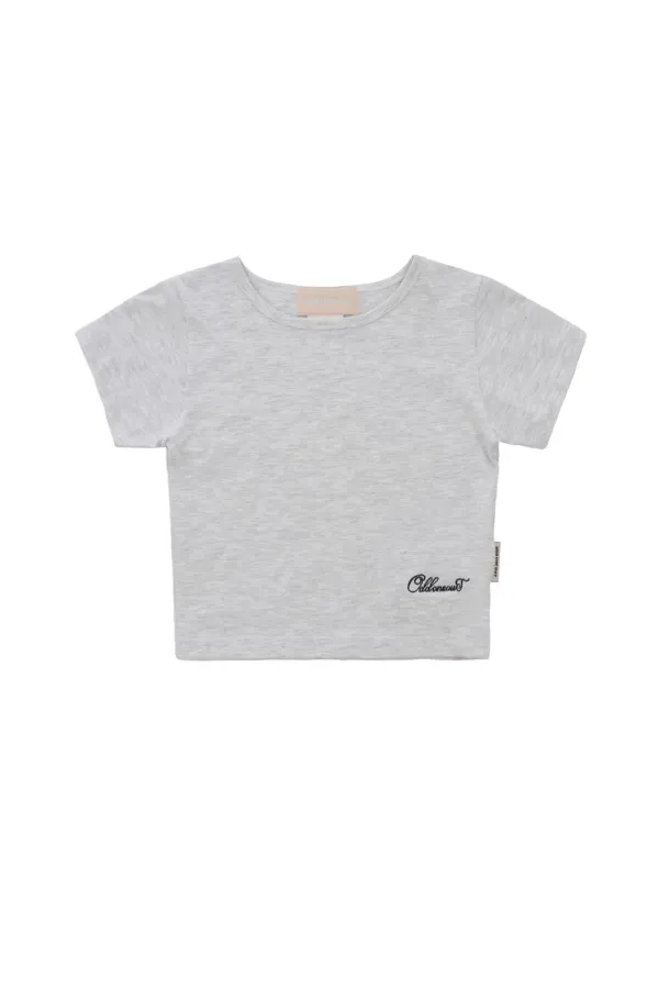 MONO ROUND NECK T-SHIRTS W.GRAY