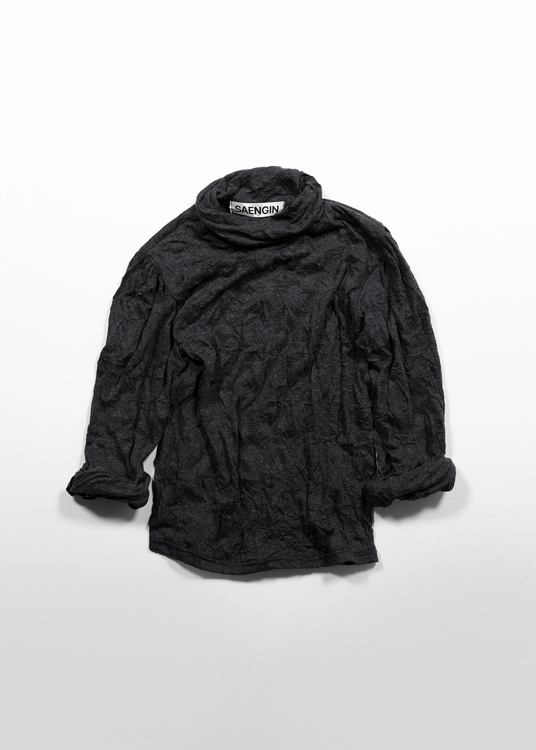 생긴 CRINKLED TWIST SLEEVE - BLACK 상품 이미지 1