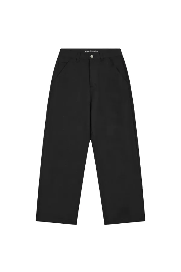 WIDE COTTON PANTS - BLACK