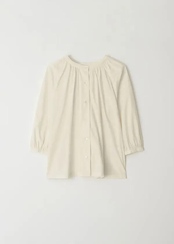 two way shirring blouse-cream