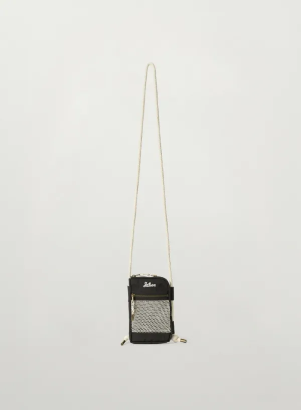 Net Pocket Travel Cross Bag - Dark Brown