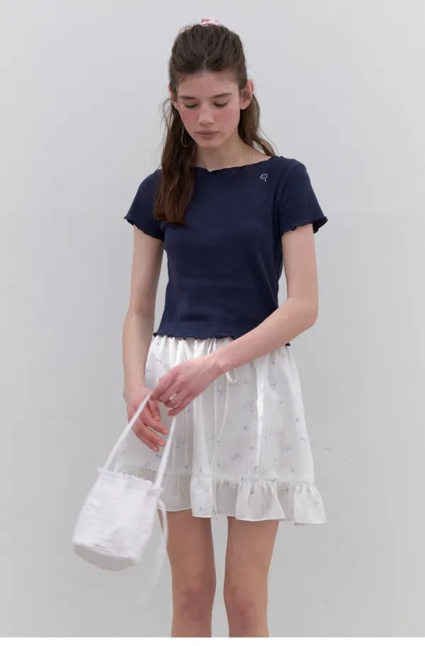 Glossy Lambie Skirt (White)