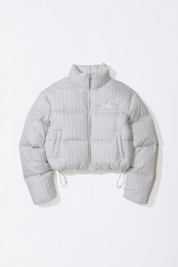 So Demure Cropped Puffer Down Ivory