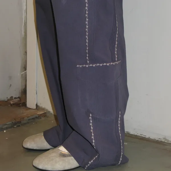 LOVER STITCH POCKET PANTS NAVY