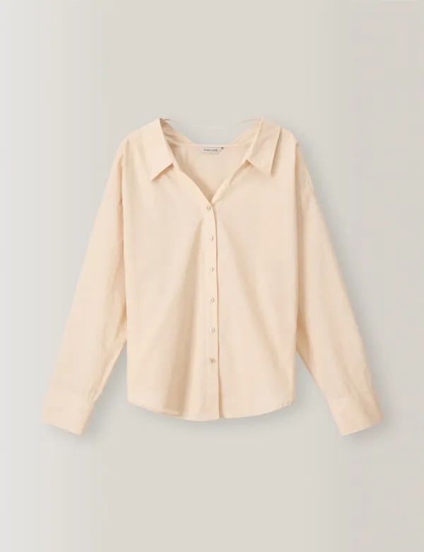 2nd / Muse Open Collar Shirts (Vanilla)