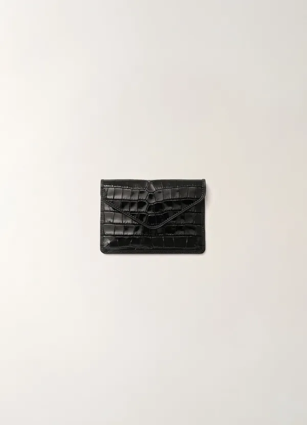 Snap card wallet (Croco black)