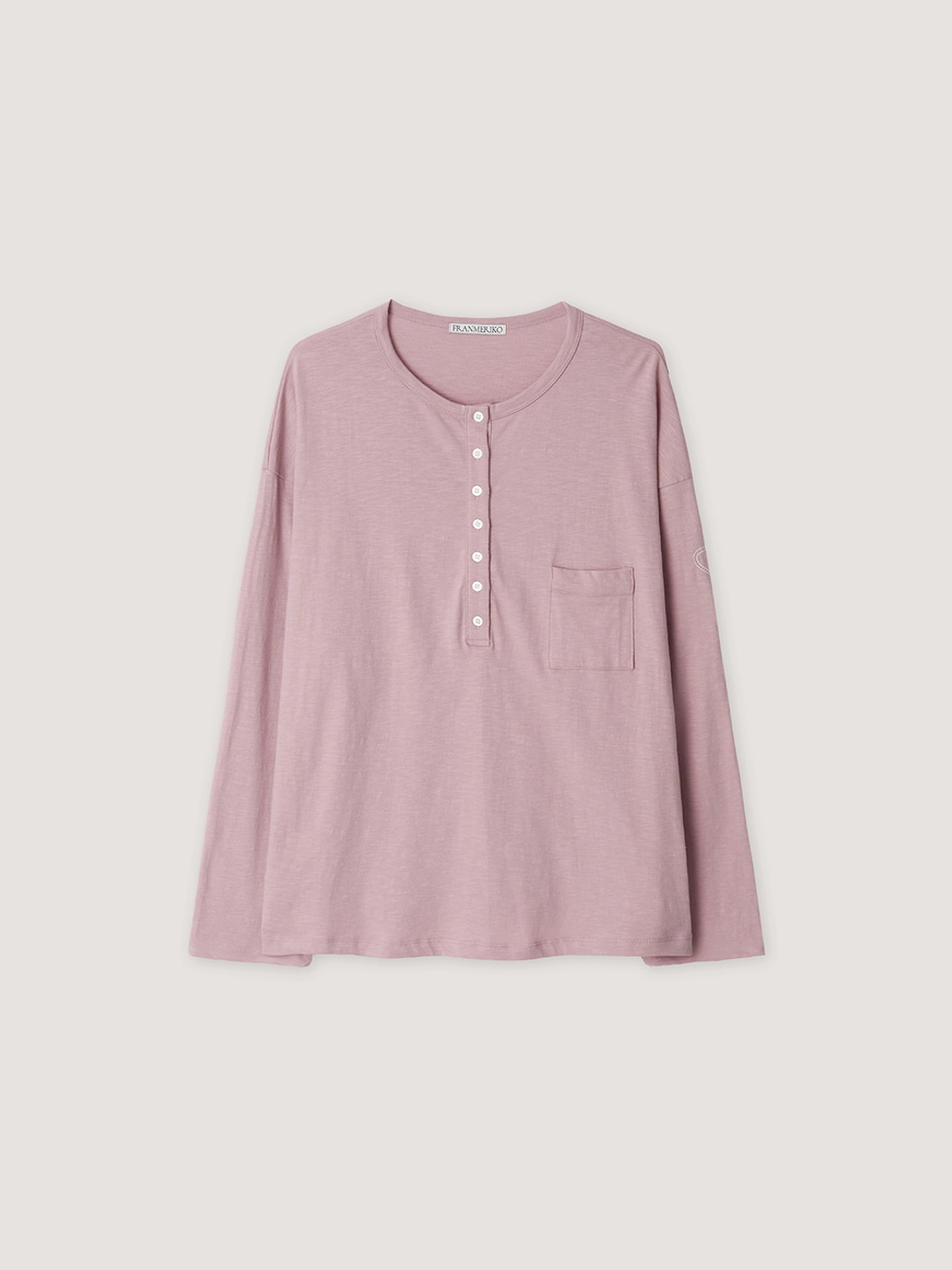 프랑메리코 [2nd] Slub Henley Tee - Pink 상품 이미지 1