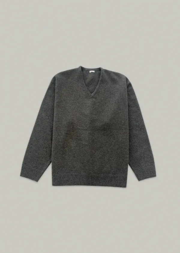 wholegarment v neck knit