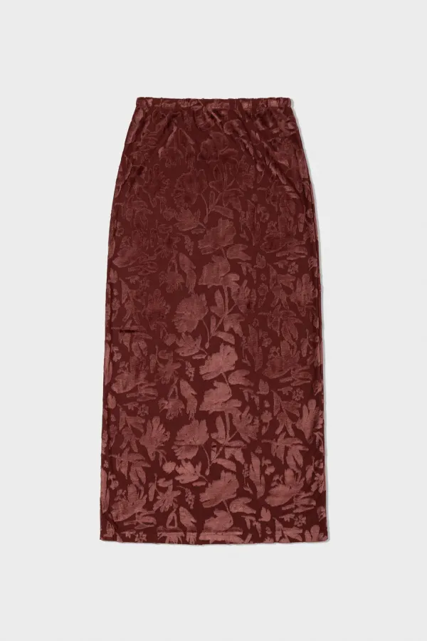 Hove Long Skirt_Wine