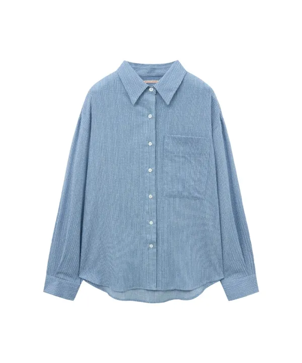 A3550 텍스처드 데님 셔츠_Light blue