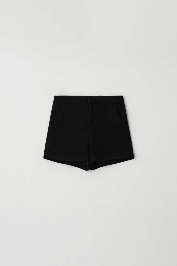 mone tweed shorts (black)