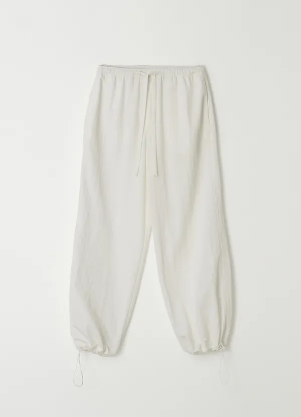 Airy nylon wide pants_WHITE