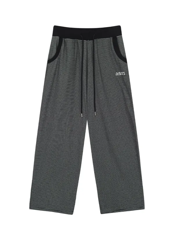 RIN STRIPE TRAINING PANTS / BLACK