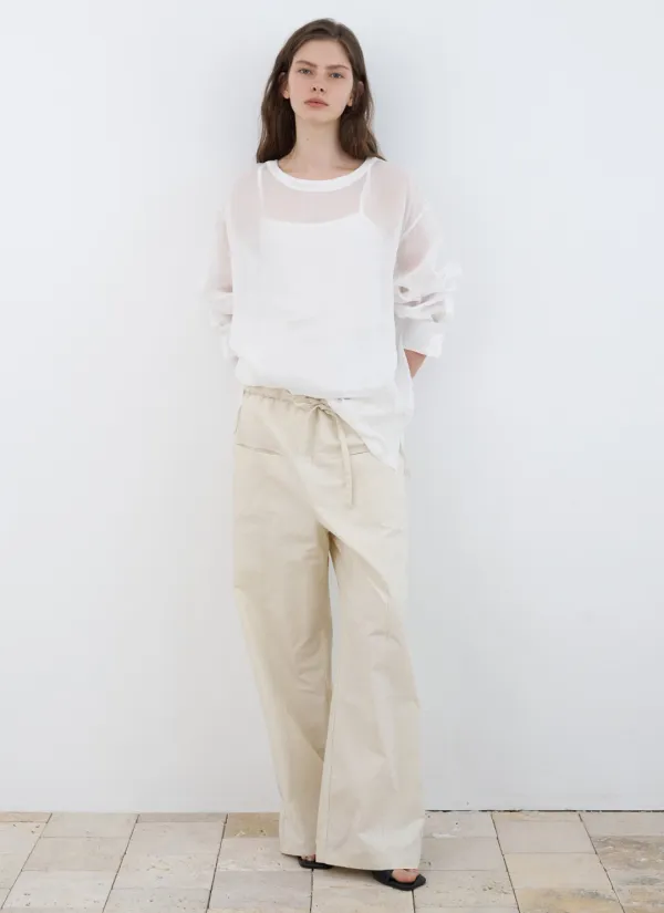 Margo Fold-over Pants (Cream)
