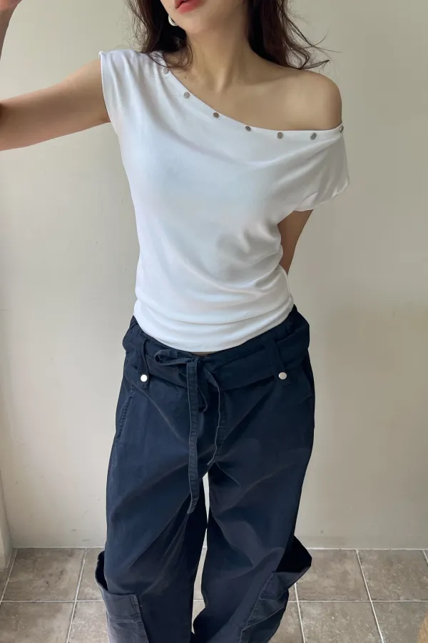 Aster Stud Top (white)
