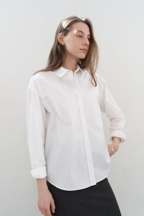 Spring shirt ( Ivory / Blue / Olive / Charcoal )
