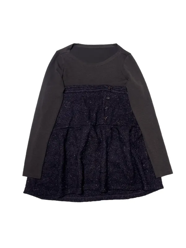 MIDNIGHT DEEP PURPLE TWEED KNIT