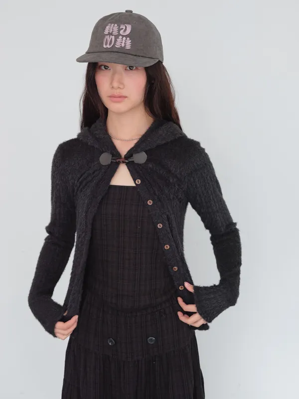 [4차 입고]Toggle Hooded Cardigan (Black)