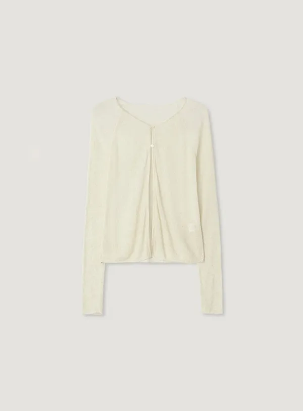 CARI SHEER CARDIGAN_NATURAL