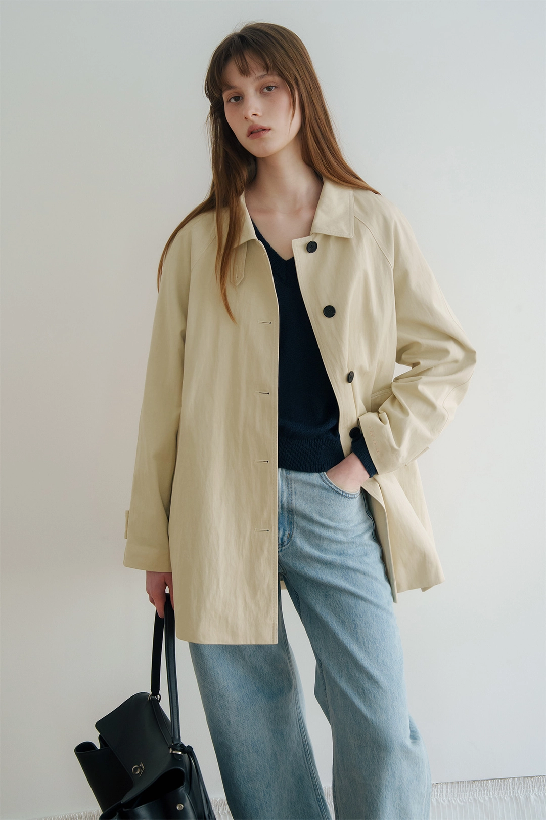 샤드라마 PLEAT HALF MAC COAT [BEIGE] - 3/25 순차배송 상품 이미지 2