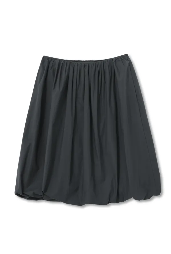COTTON BALLOON SKIRT (CHARCOAL)