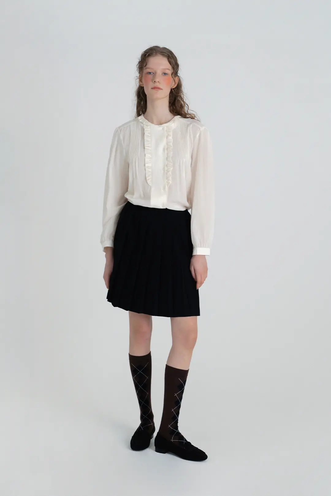 위드아웃썸머 Ron pleats skirt_black 상품 이미지 2