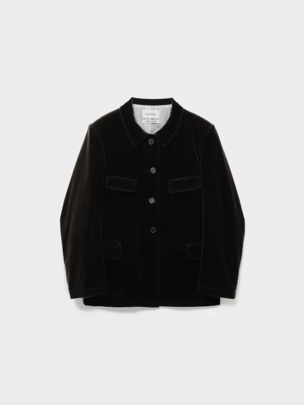 Classic Velvet Jacket_Brown