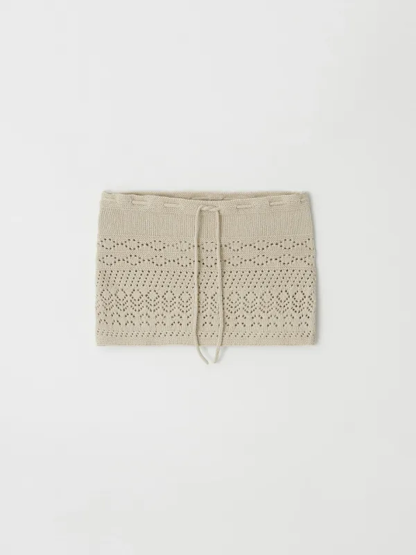 Crochet Knit Mini Skirt