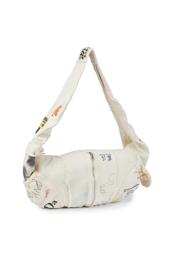 YY GRAPHIC CARGO MESSENGER BAG, MULTI