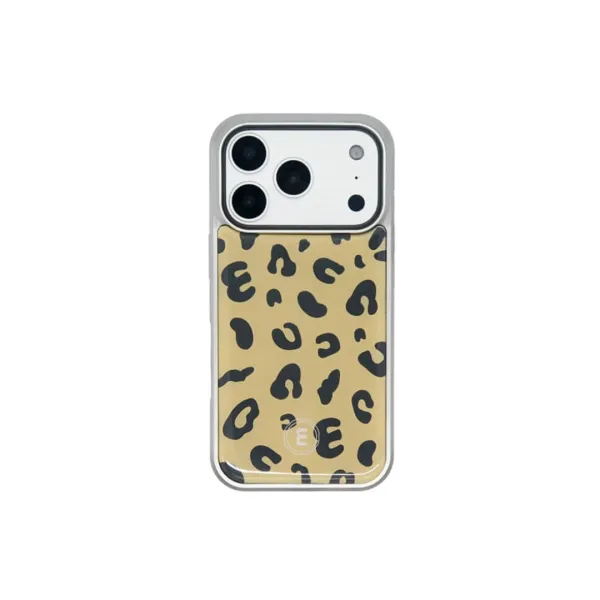(7th) silver iphone case - leopard