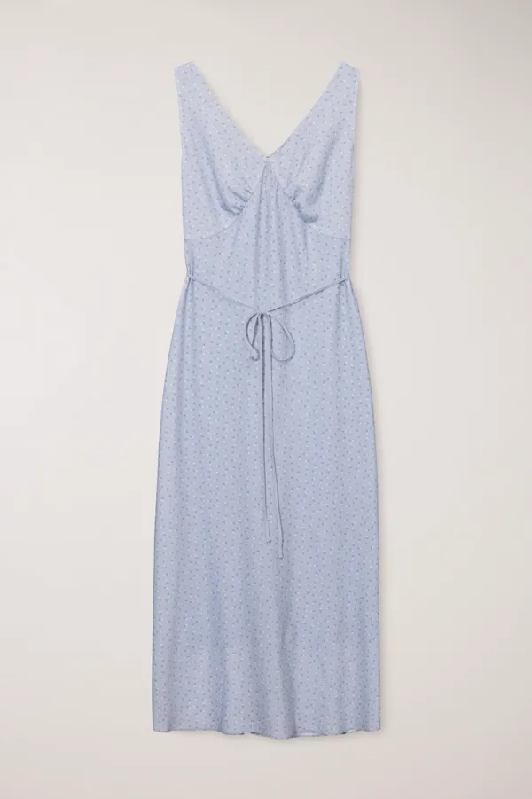 SLEEVELESS PATTERNED DRESS SOFT BLUE_UDDR6B224B1