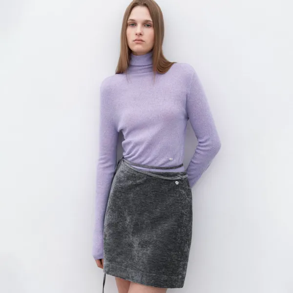 (SK-5068)STRING VELVET A-LINE SKIRT S