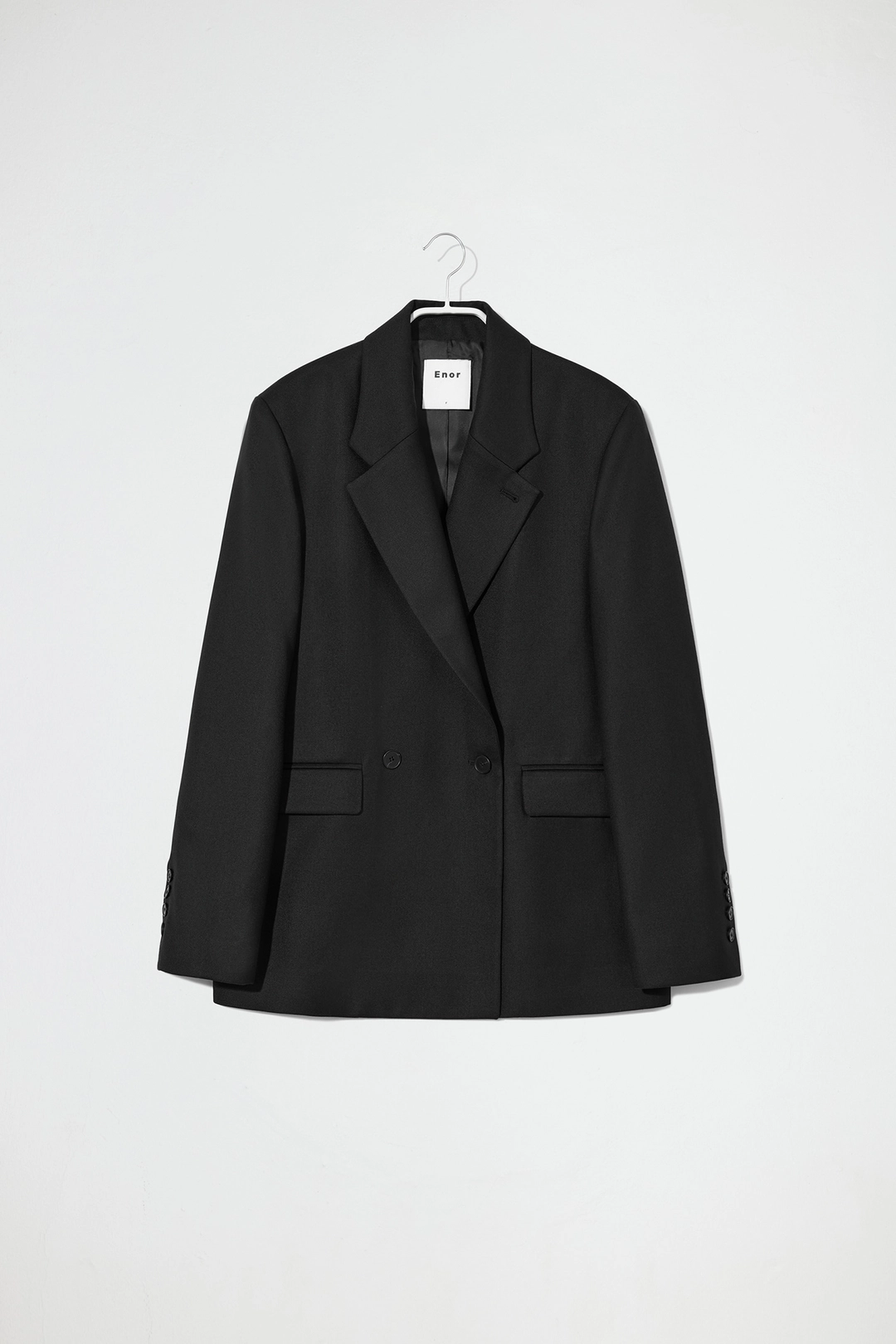 엔오르 WOOL BLEND DOUBLE BLAZER - BLACK 상품 이미지 1