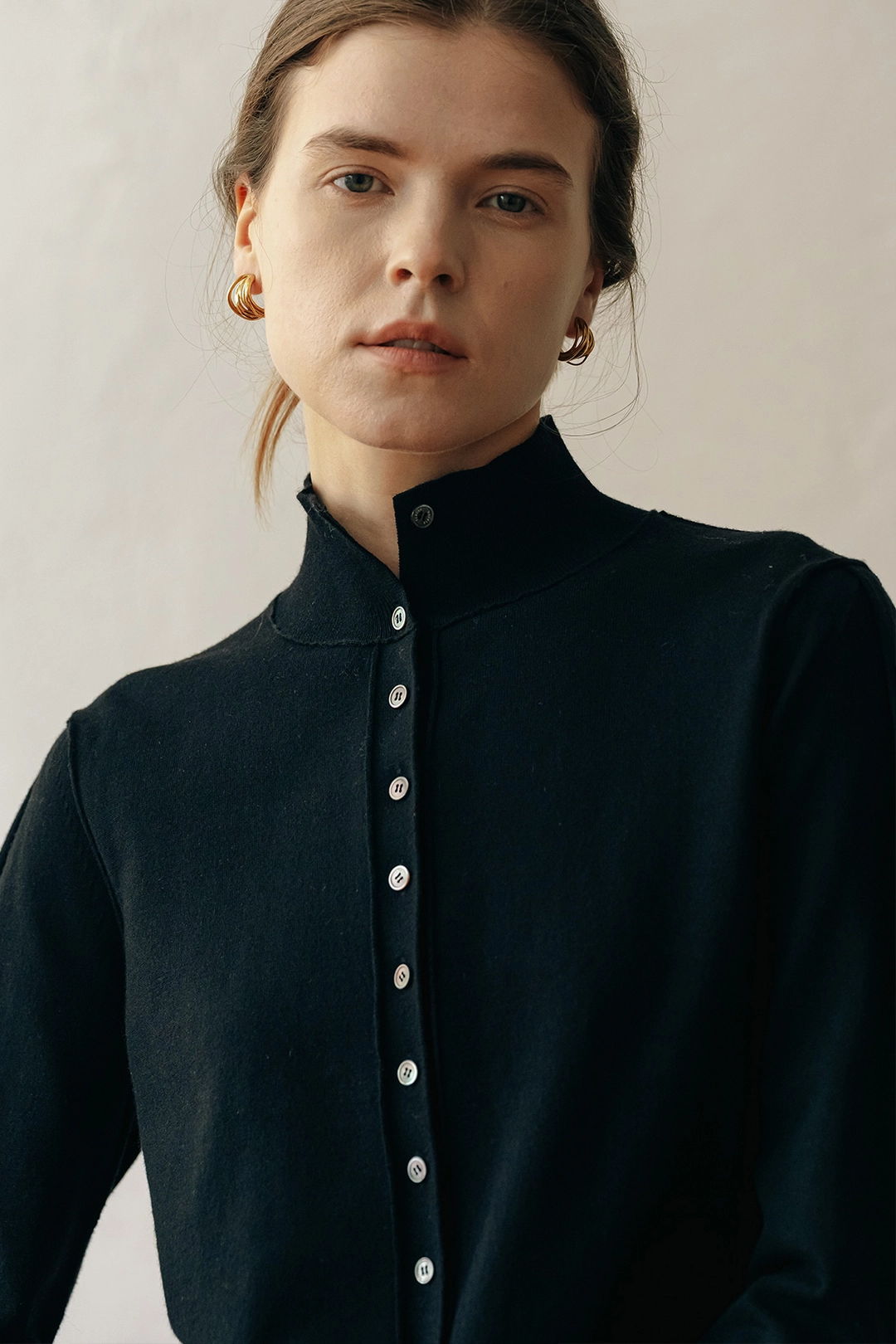엘보른 Armelle High-neck Wool Cardigan 상품 이미지 2