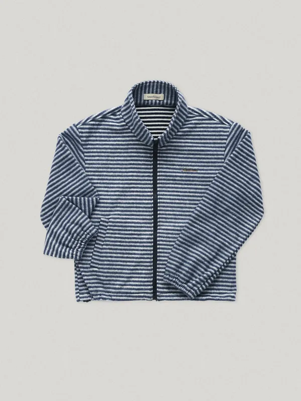Blue Striped Director Regular Fleece Jumper (4th)