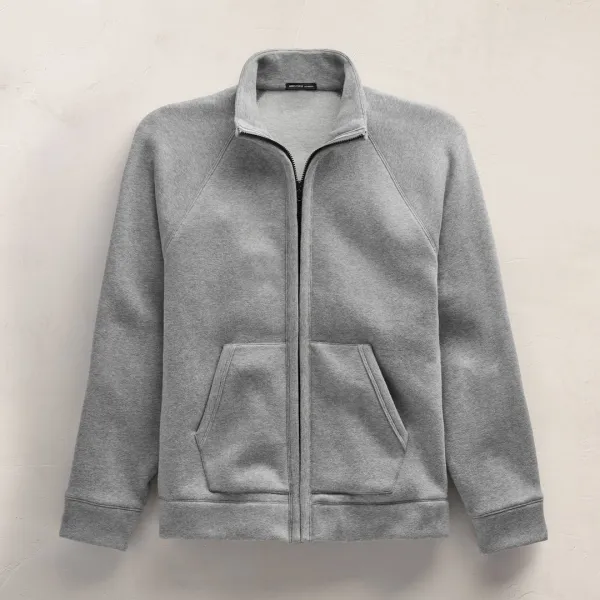 Cozy Full Zip Sweatshirt - Heather Grey