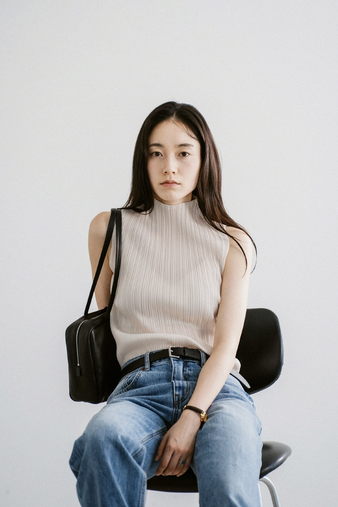 스앨더 44216_Pleated sleeveless top 상품 이미지 1