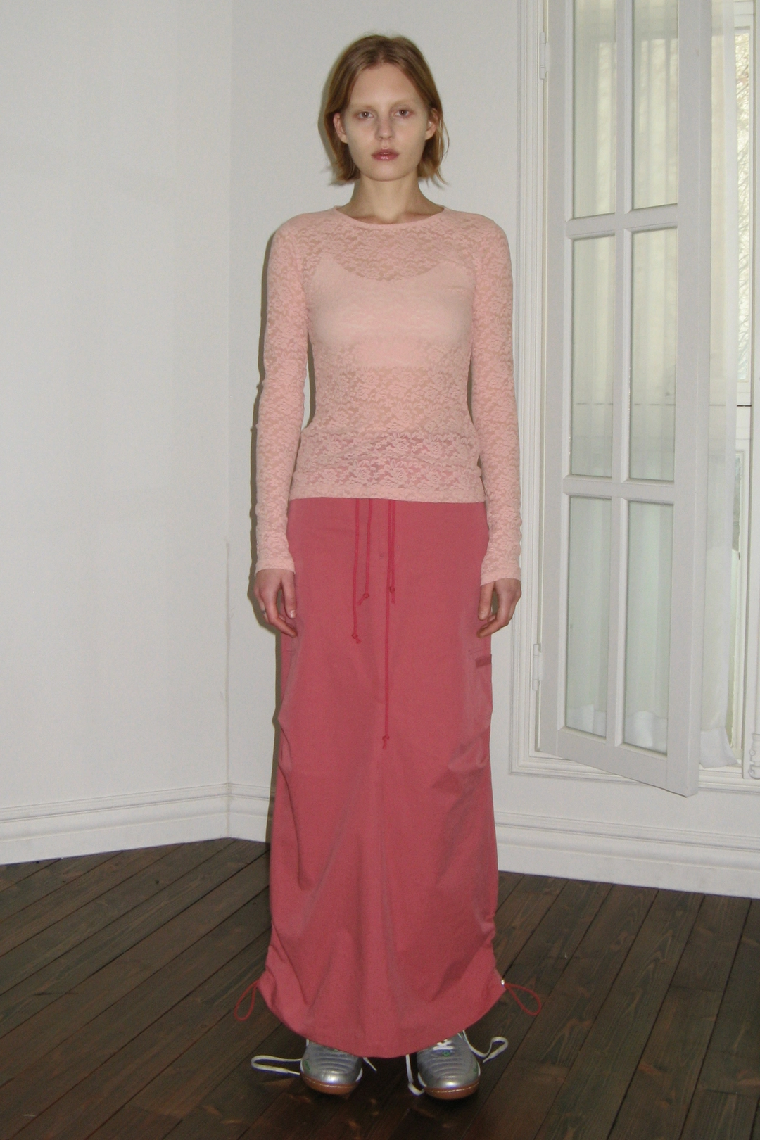 시눈 Bloom Lace Long Sleeve (Peach) 상품 이미지 2